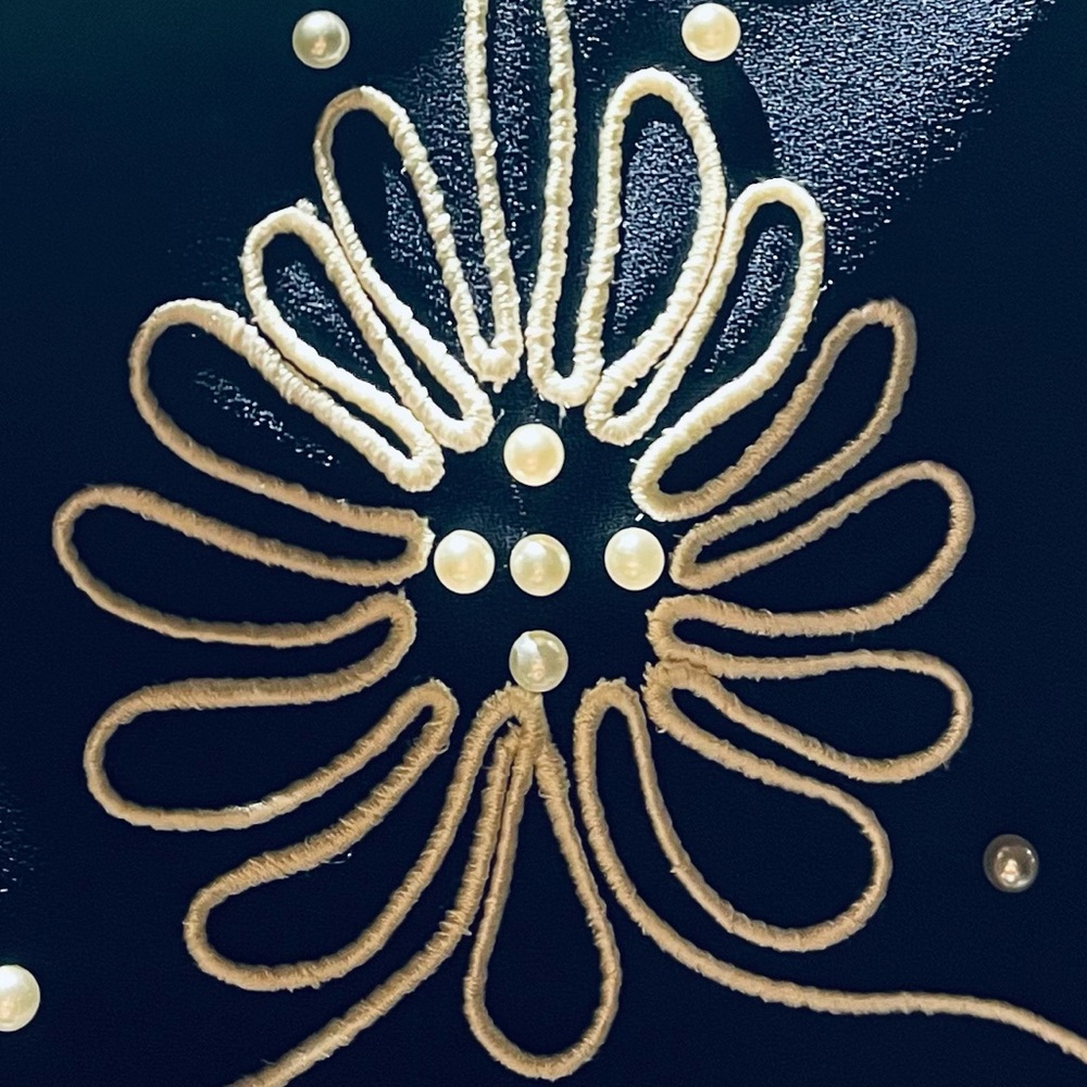 Vintage Navy & Cream Dress